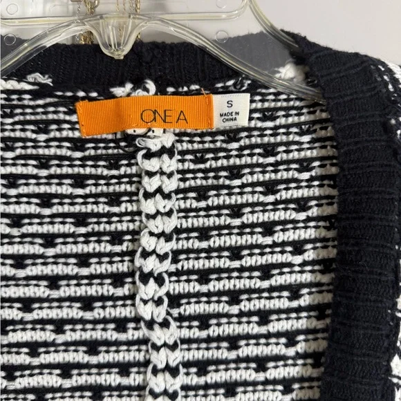 Black and White Women's Poncho - Picture 2 of 4